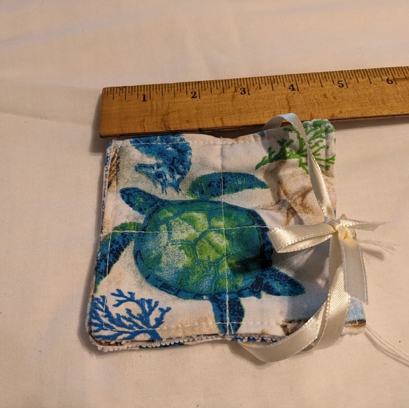 3 Microfiber Makeup Removers Handmade Hand Crafted Sea Turtles - Picture 2 of 4